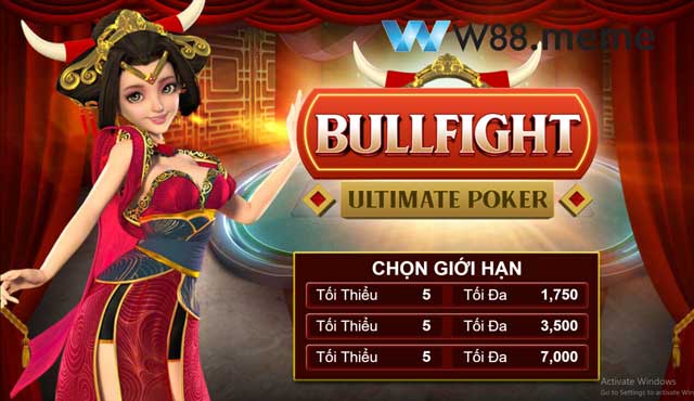 Trò chơi Bullfight Ultimate Poker W88